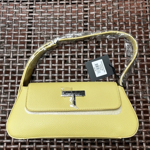 Tahari SERAFINA SHOULDER Bag in Citron New with Tags! - Picture 2 of 10
